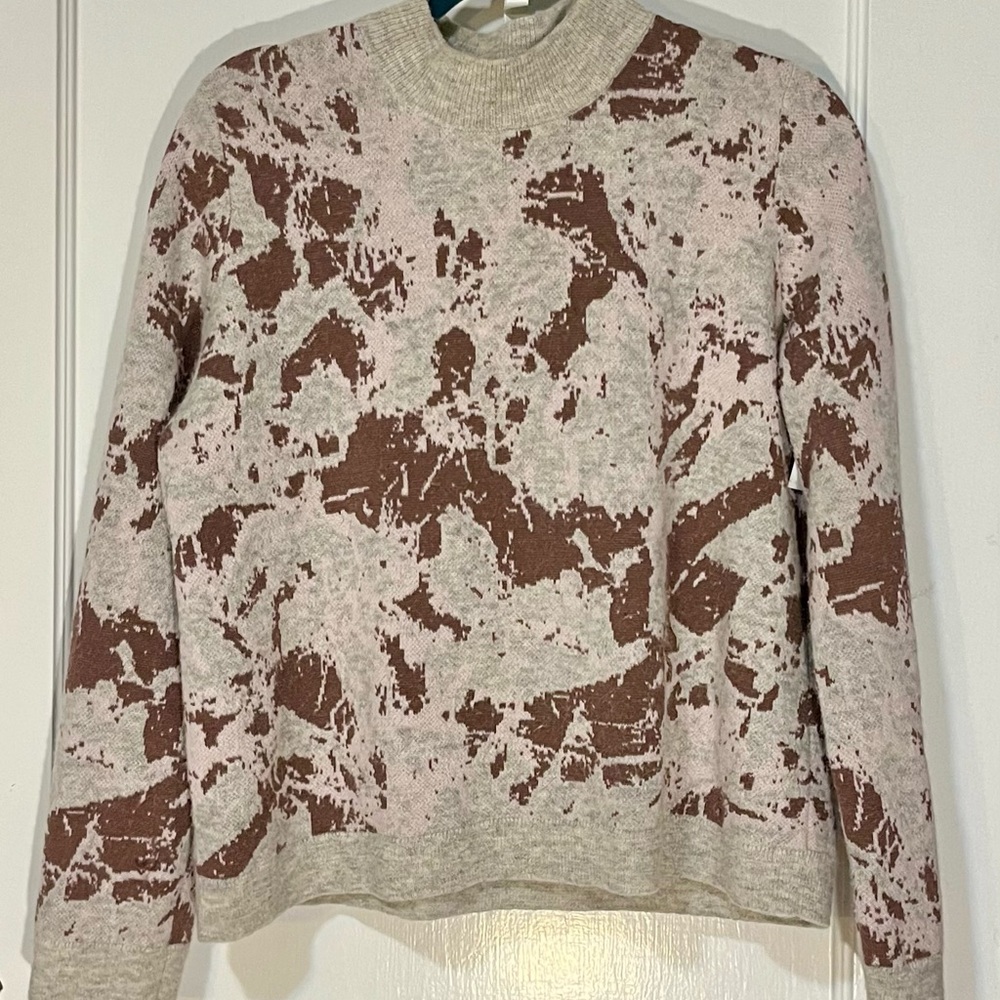 COS Women's Cowl Neck Sweater - Pink and Brown